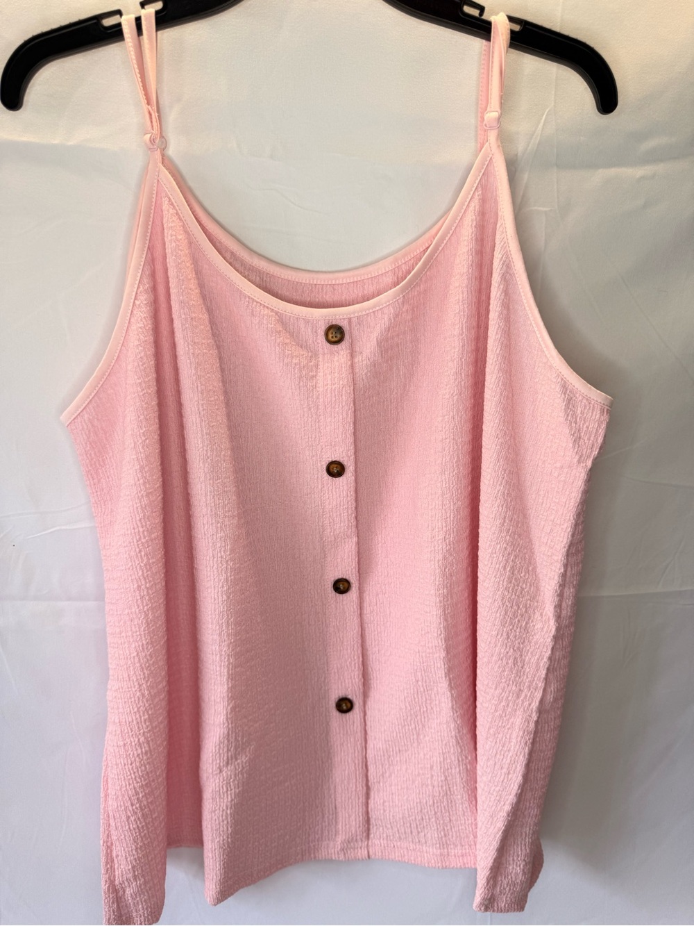 Pink Button-Front Tank Top - Unknown Brand